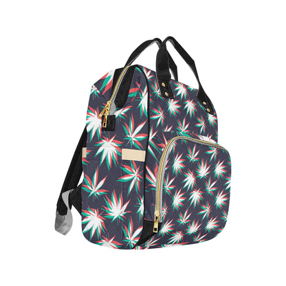 Pot Leaf Pattern Print Design A01 Diaper Bag Backpack