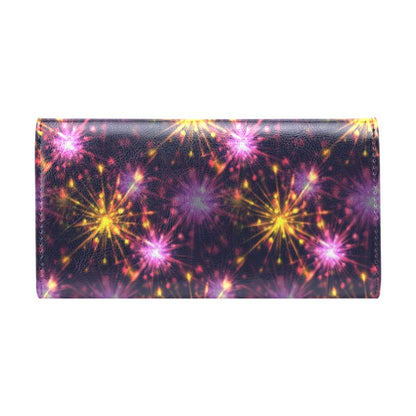 Firework Print Design LKS303 Women's Trifold Wallet