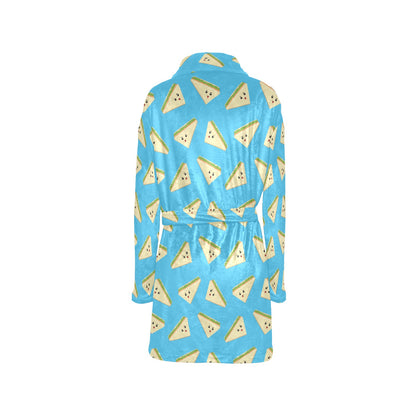 Sandwich Emoji Print Design LKS305 Women's Fleece Robe