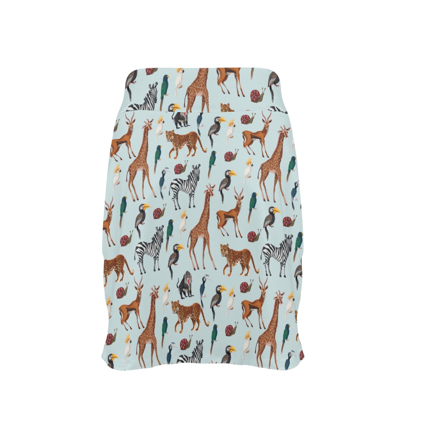 Safari Animal Print Design LKS306 Women's Golf Skirt with Pocket