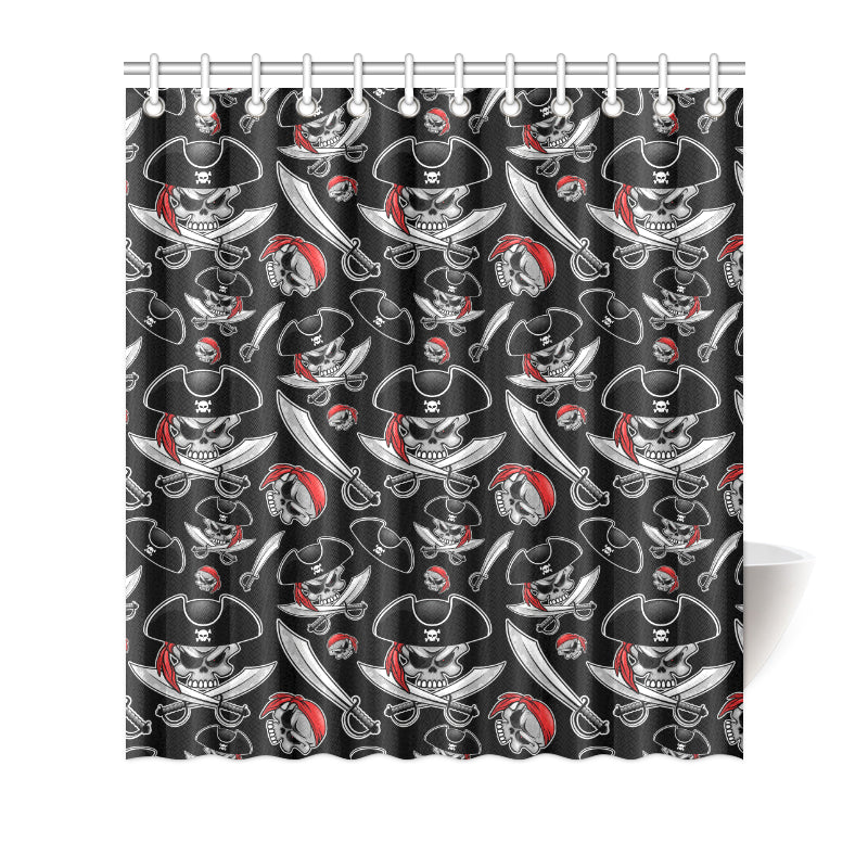 Pirate Pattern Print Design A05 Shower Curtain