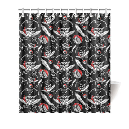 Pirate Pattern Print Design A05 Shower Curtain