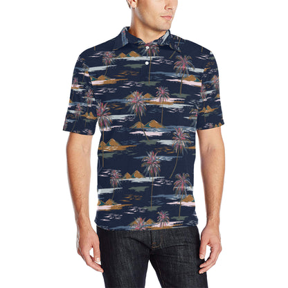 Pacific island Pattern Print Design A06 Men Polo Shirt