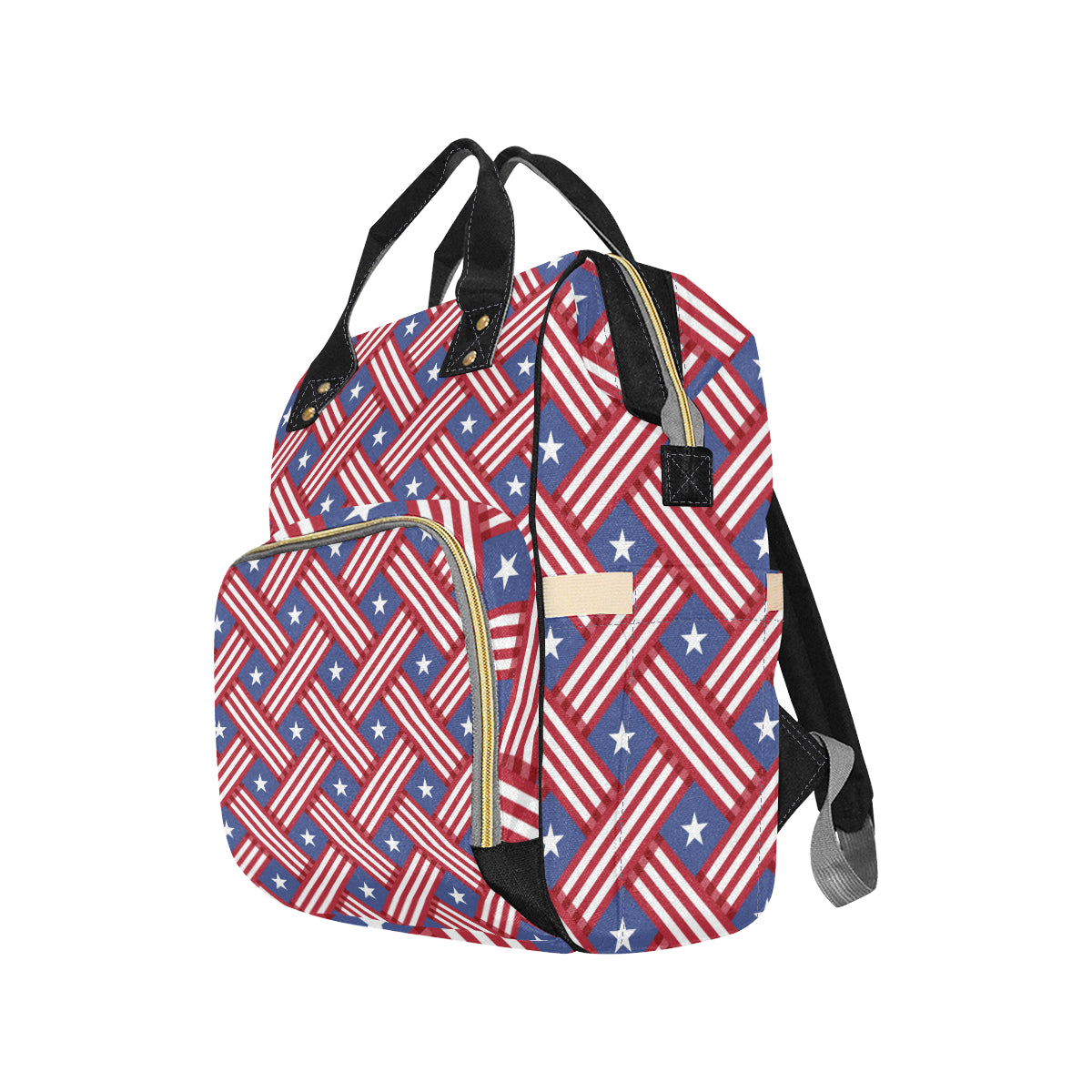 American flag Pattern Diaper Bag Backpack