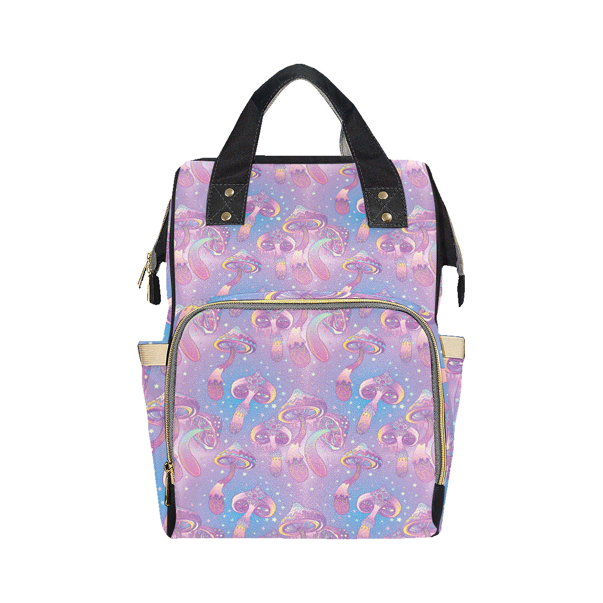 Psychedelic Mushroom Pattern Print Design A01 Diaper Bag Backpack