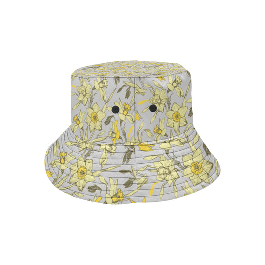 Daffodils Pattern Print Design DF05 Unisex Bucket Hat