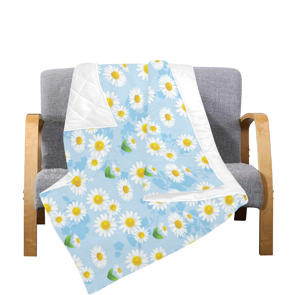 Daisy Pattern Print Design DS010 Premium Quilt