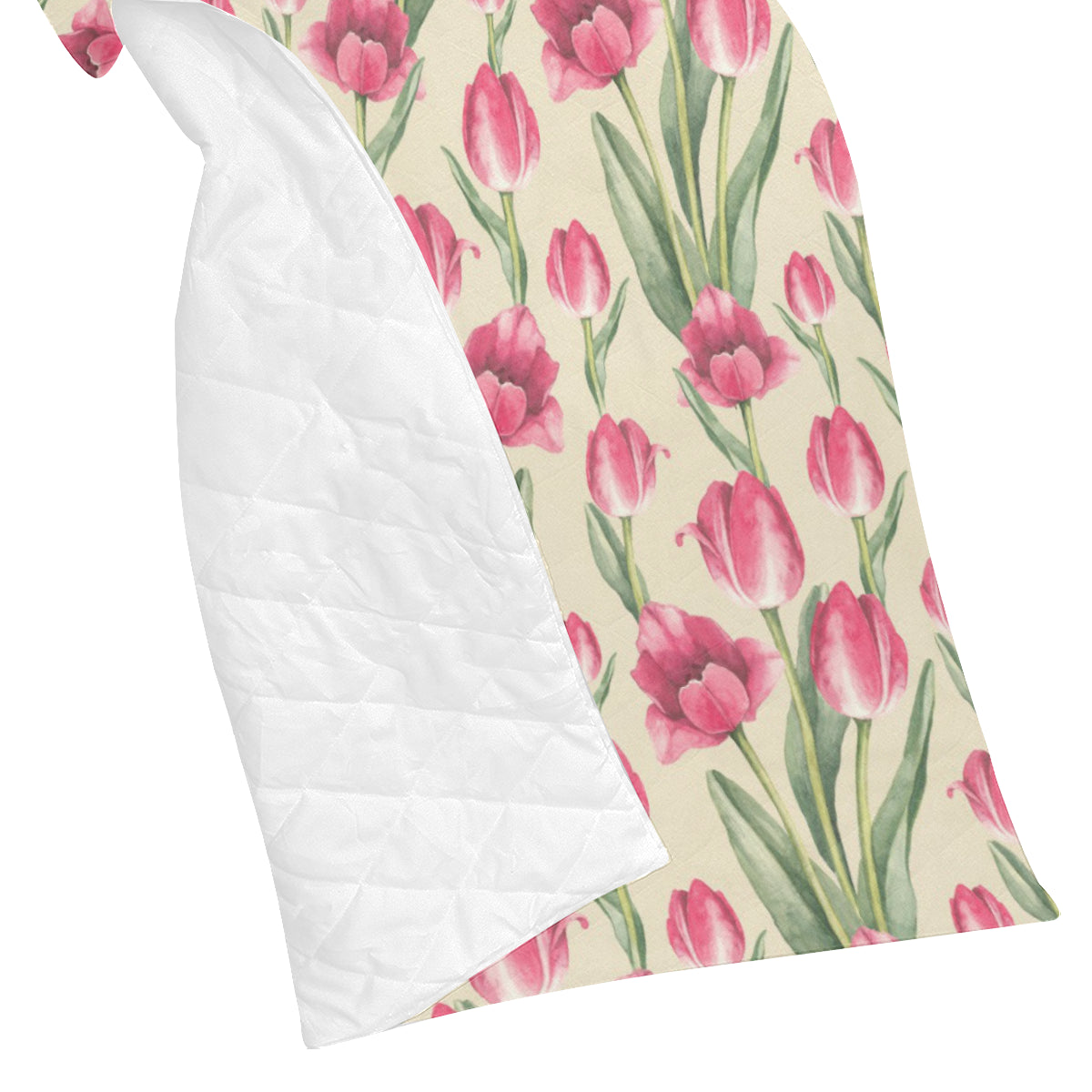Tulip Pink Pattern Print Design TP06 Premium Quilt