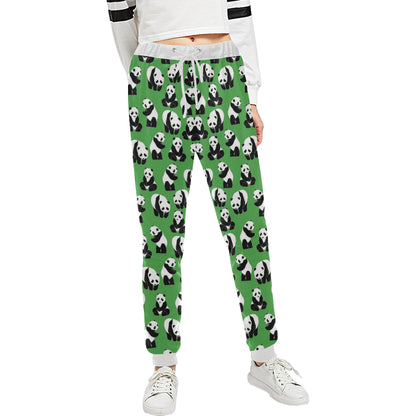 Panda Bear Pattern Themed Print Unisex Sweatpants