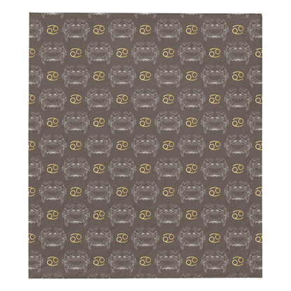 Cancer Zodiac Pattern Print Design 01 Premium Quilt