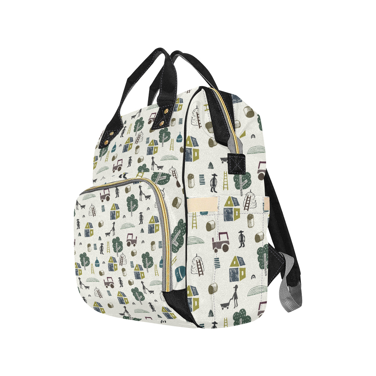 Agricultural Farm Print Design 01 Diaper Bag Backpack