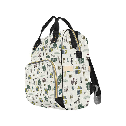 Agricultural Farm Print Design 01 Diaper Bag Backpack