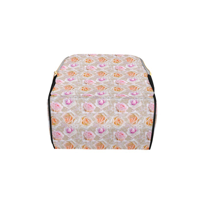 Rose Pattern Print Design RO011 Diaper Bag Backpack