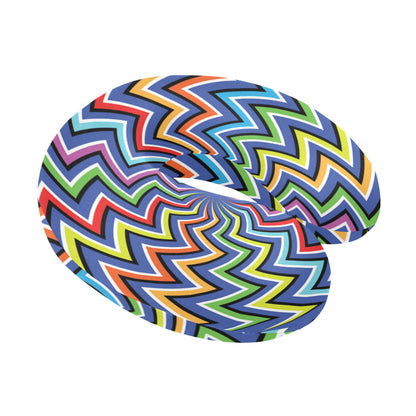Optical illusion Pattern Print Design A02 U-Shaped Travel Neck Pillow