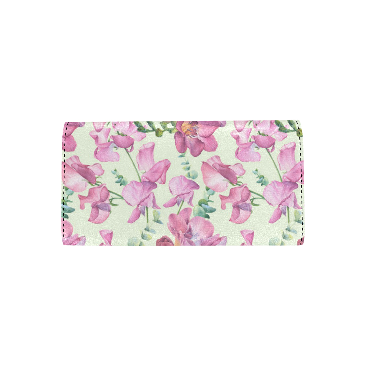 Peony Pattern Print Design PE011 Women's Trifold Wallet