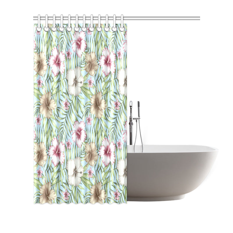 Tropical Flower Pattern Print Design TF05 Shower Curtain