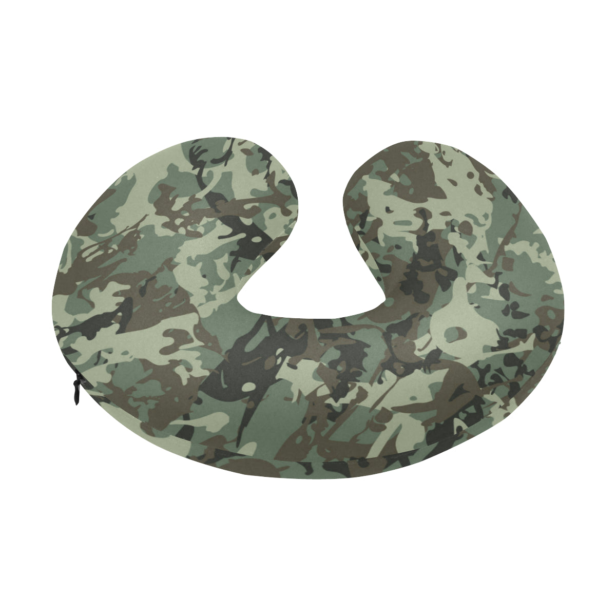 Camouflage Pattern Print Design 06 U-Shaped Travel Neck Pillow