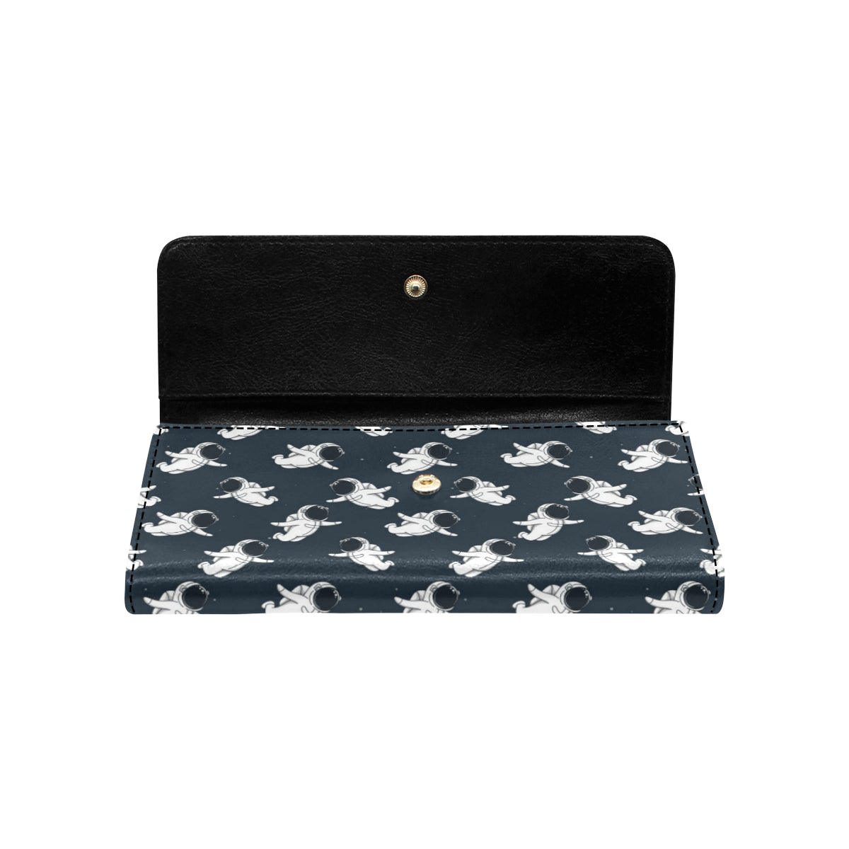 Astronaut Pattern Print Design 02 Women's Trifold Wallet