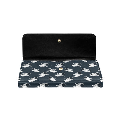 Astronaut Pattern Print Design 02 Women's Trifold Wallet