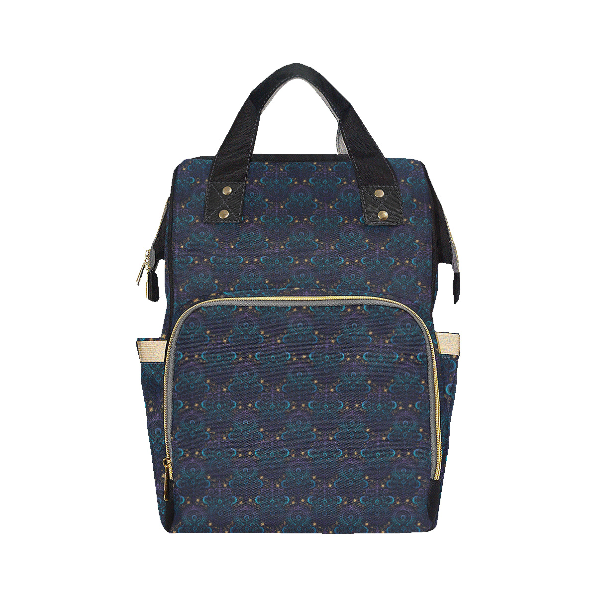 Celestial Pattern Print Design 06 Diaper Bag Backpack