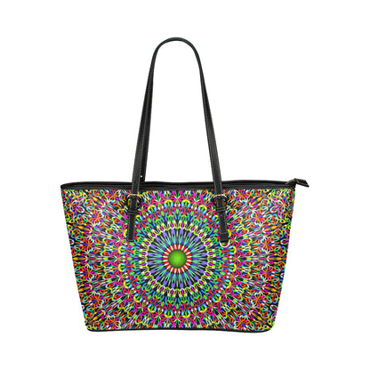 Bohemian Colorful Style Print Leather Tote Bag