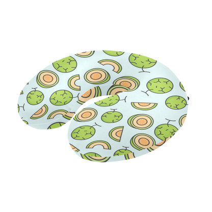 Cantaloupe Pattern Print Design 02 U-Shaped Travel Neck Pillow
