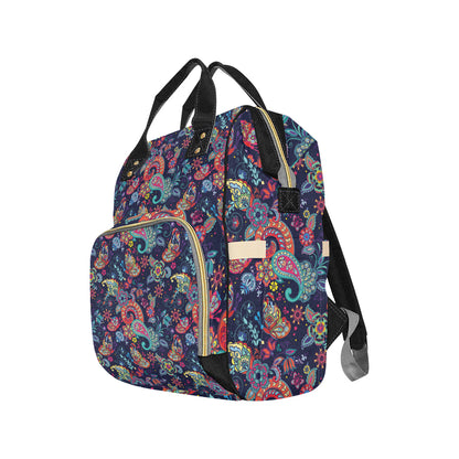 Paisley Boho Pattern Print Design A06 Diaper Bag Backpack