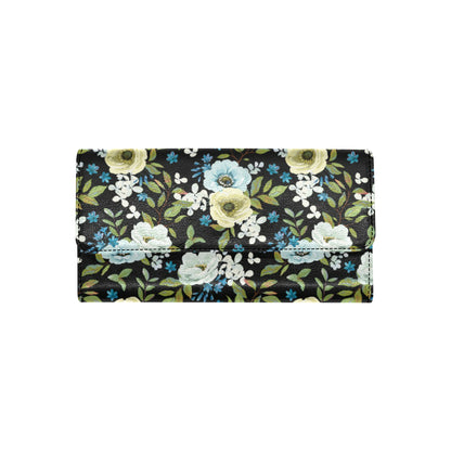 Anemone Pattern Print Design AM03 Women's Trifold Wallet