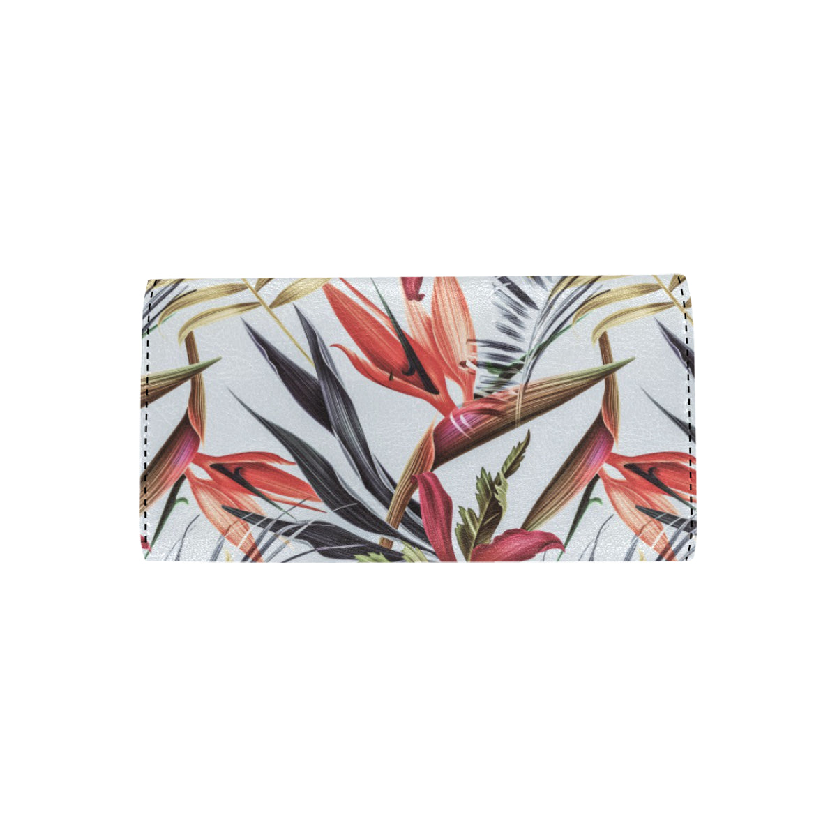 Tropical Flower Pattern Print Design TF021 Women's Trifold Wallet