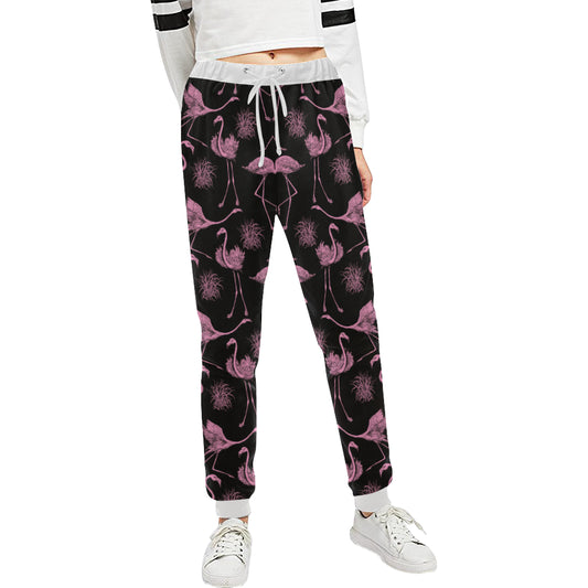 Flamingo Pink Print Pattern Unisex Sweatpants