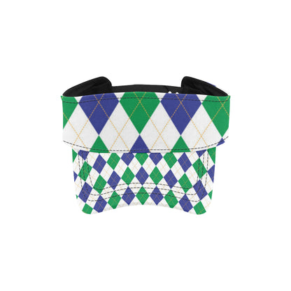 Argyle Green Blue Pattern Print Design 03 Unisex Sun Visor