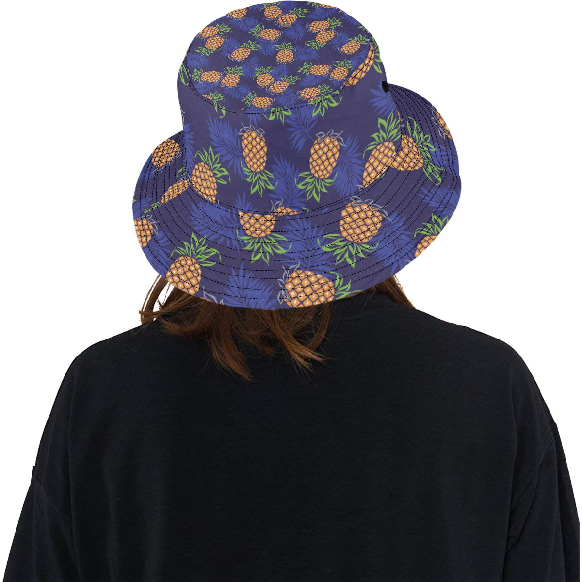 Pineapple Pattern Print Design PP02 Unisex Bucket Hat
