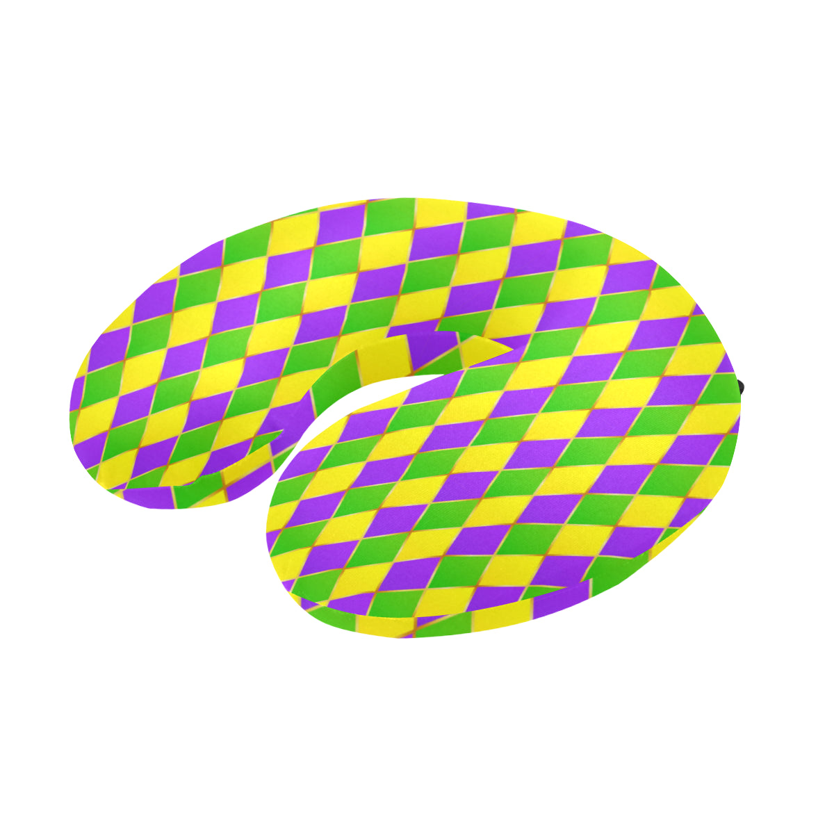 Mardi Gras Pattern Print Design 01 U-Shaped Travel Neck Pillow