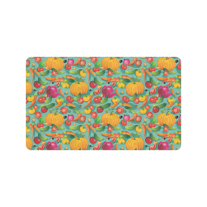 Vegan Colorful Themed Design Print Rubber Doormat