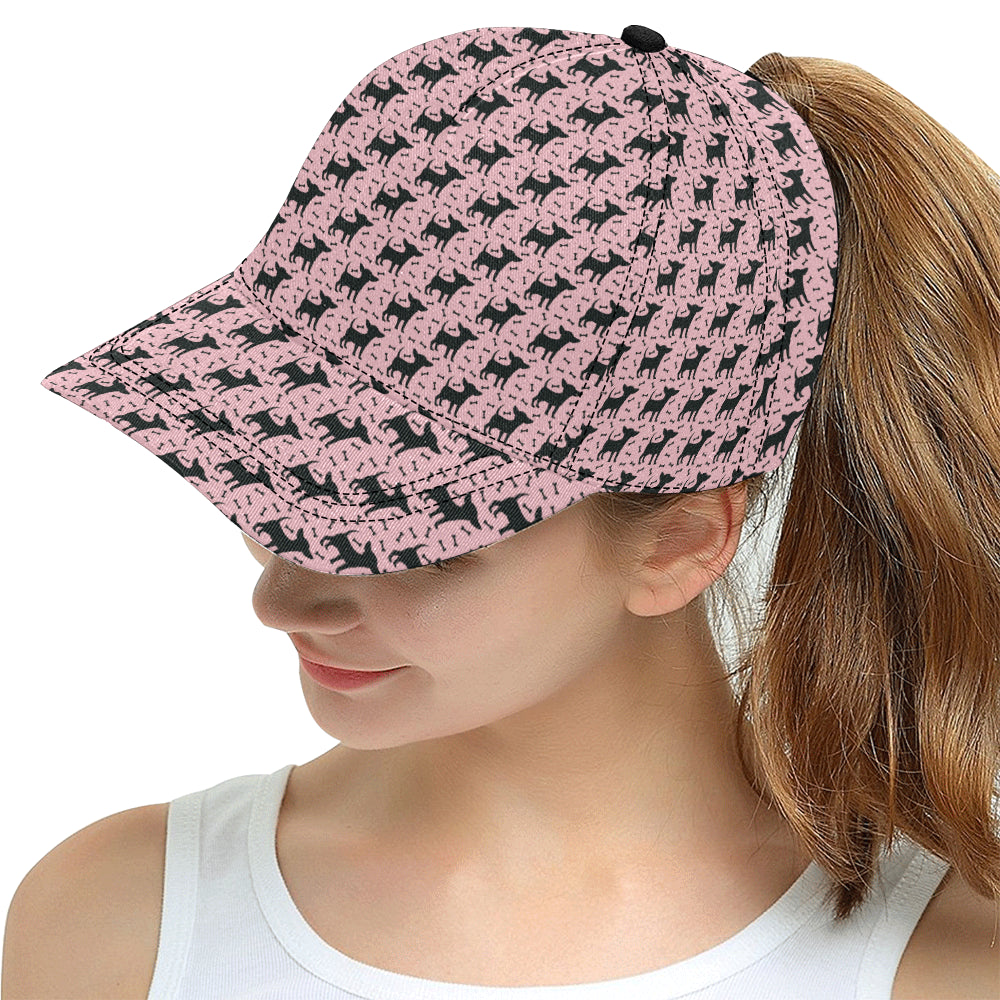 Chihuahua Pink Print Pattern Snapback Cap