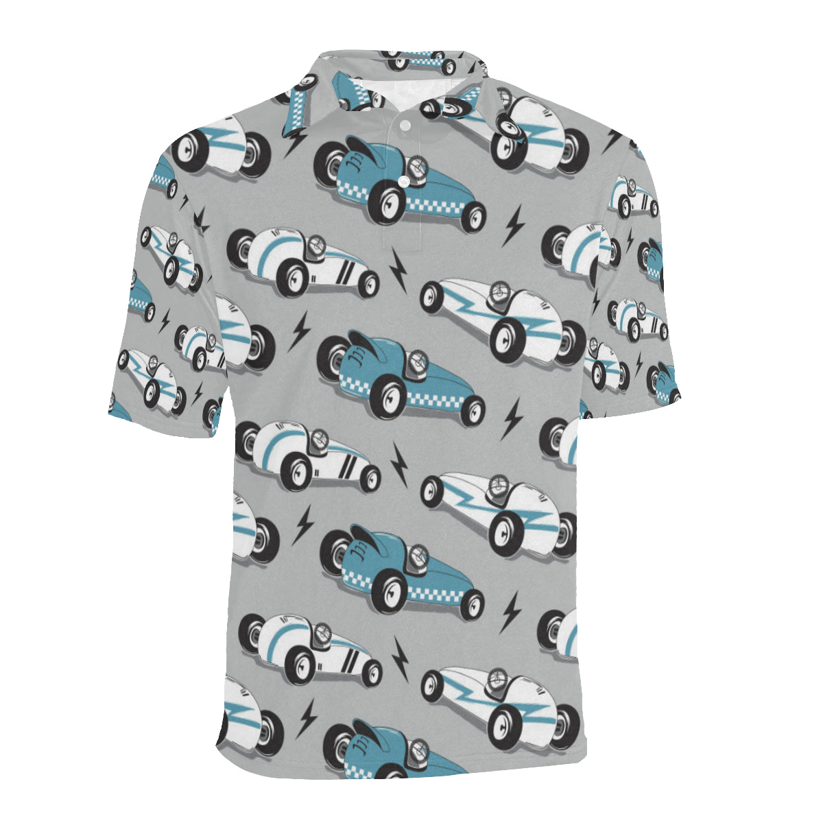 Racing Vintage Pattern Print Design A02 Men Polo Shirt