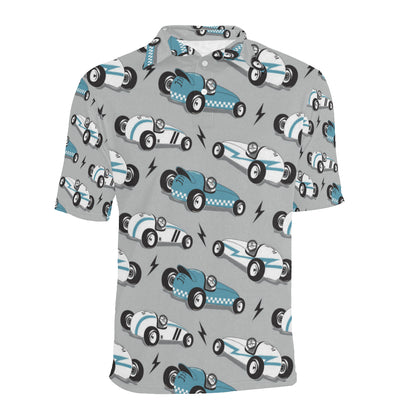 Racing Vintage Pattern Print Design A02 Men Polo Shirt