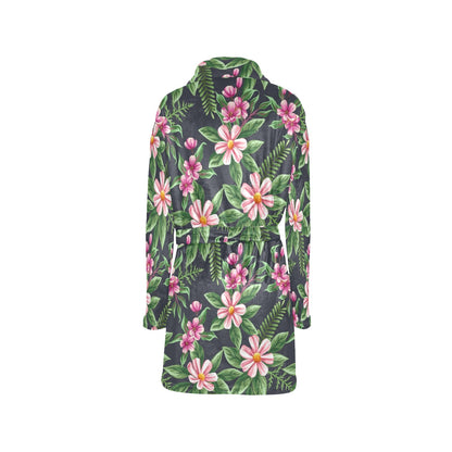 Summer Floral Pattern Print Design SF010 Women's Fleece Robe