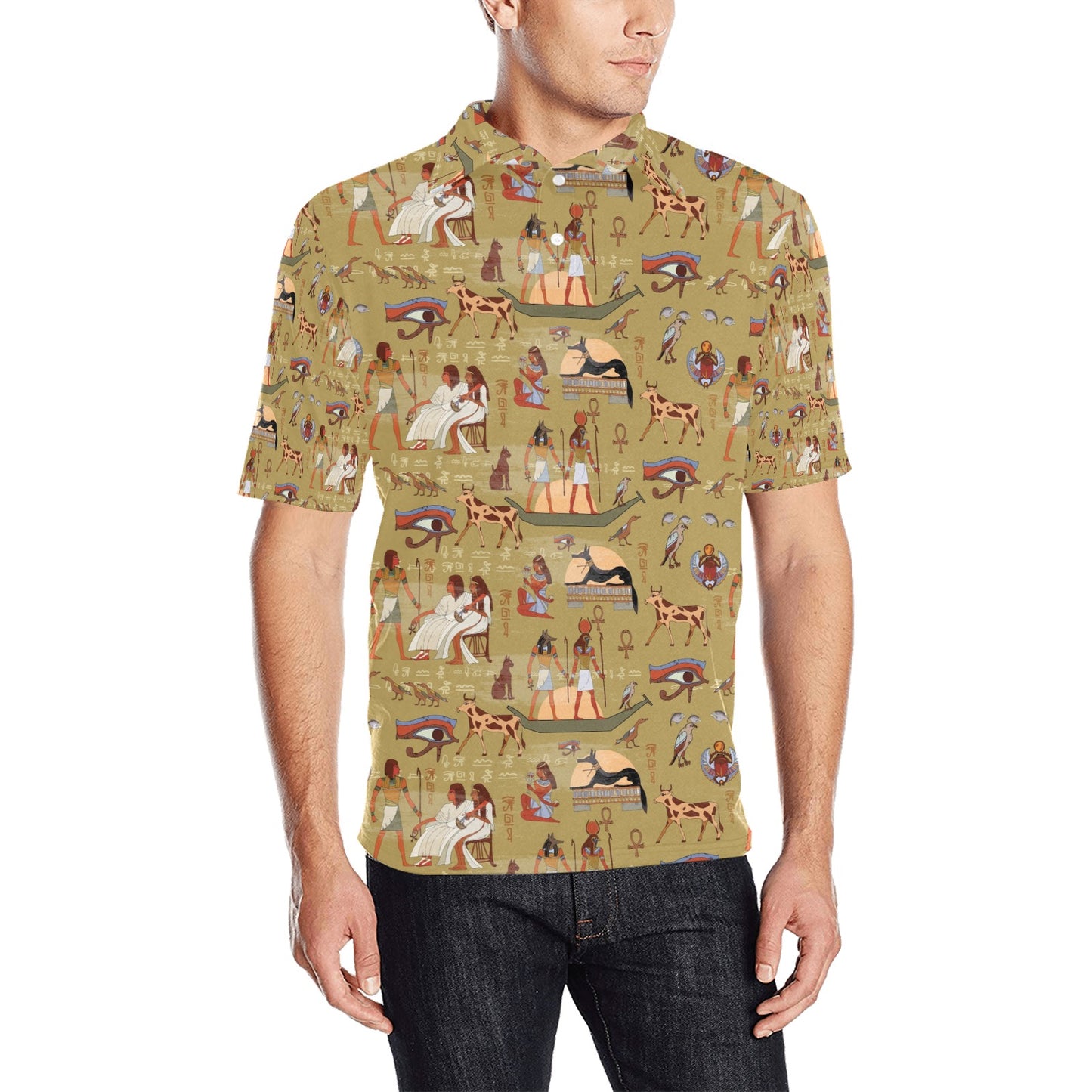 Ancient Greek Classic Pattern Design LKS305 Men Polo Shirt