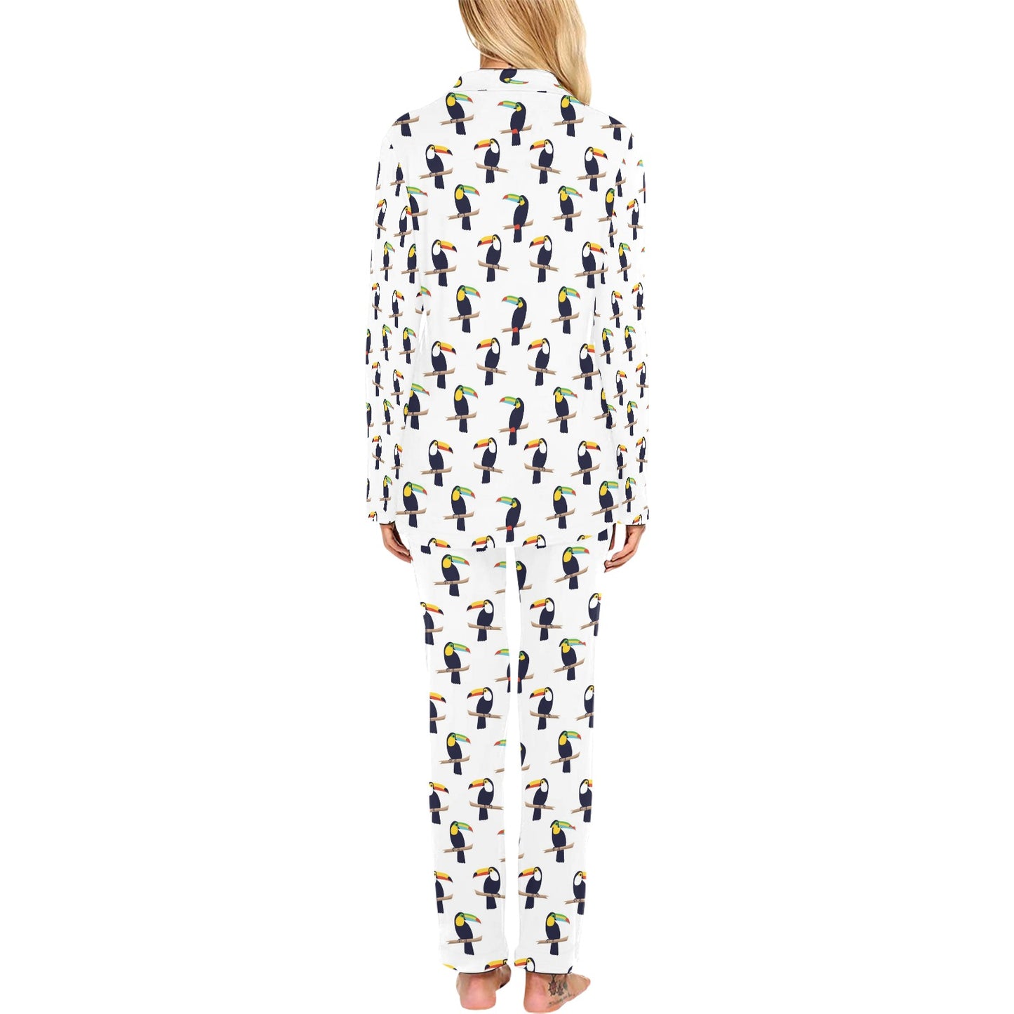 Toucan Print Design LKS305 Women's Long Pajama Set
