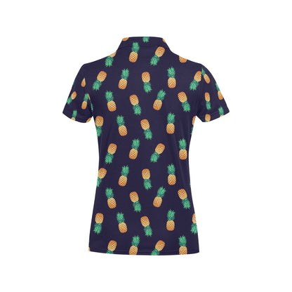 Pineapple Pattern Women's Polo Shirt