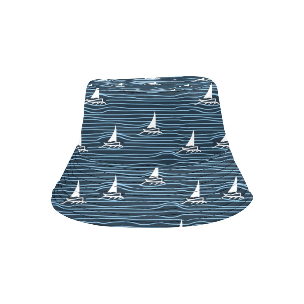 Sailboat Print Design LKS303 Unisex Bucket Hat