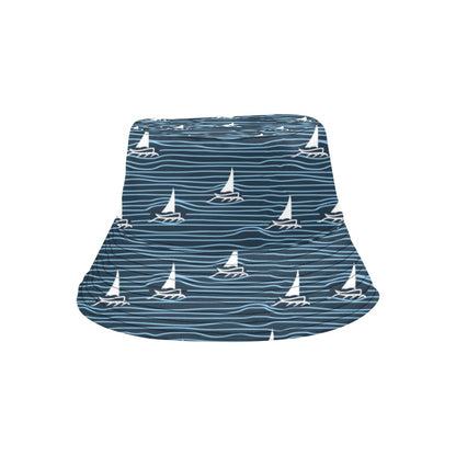 Sailboat Print Design LKS303 Unisex Bucket Hat