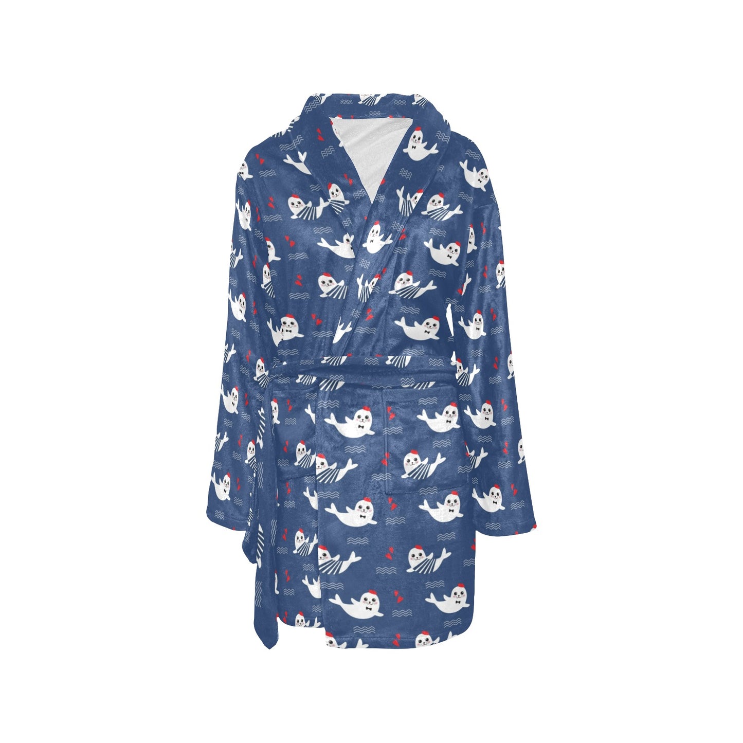 Sea Lion Print Design LKS403 Women's Fleece Robe