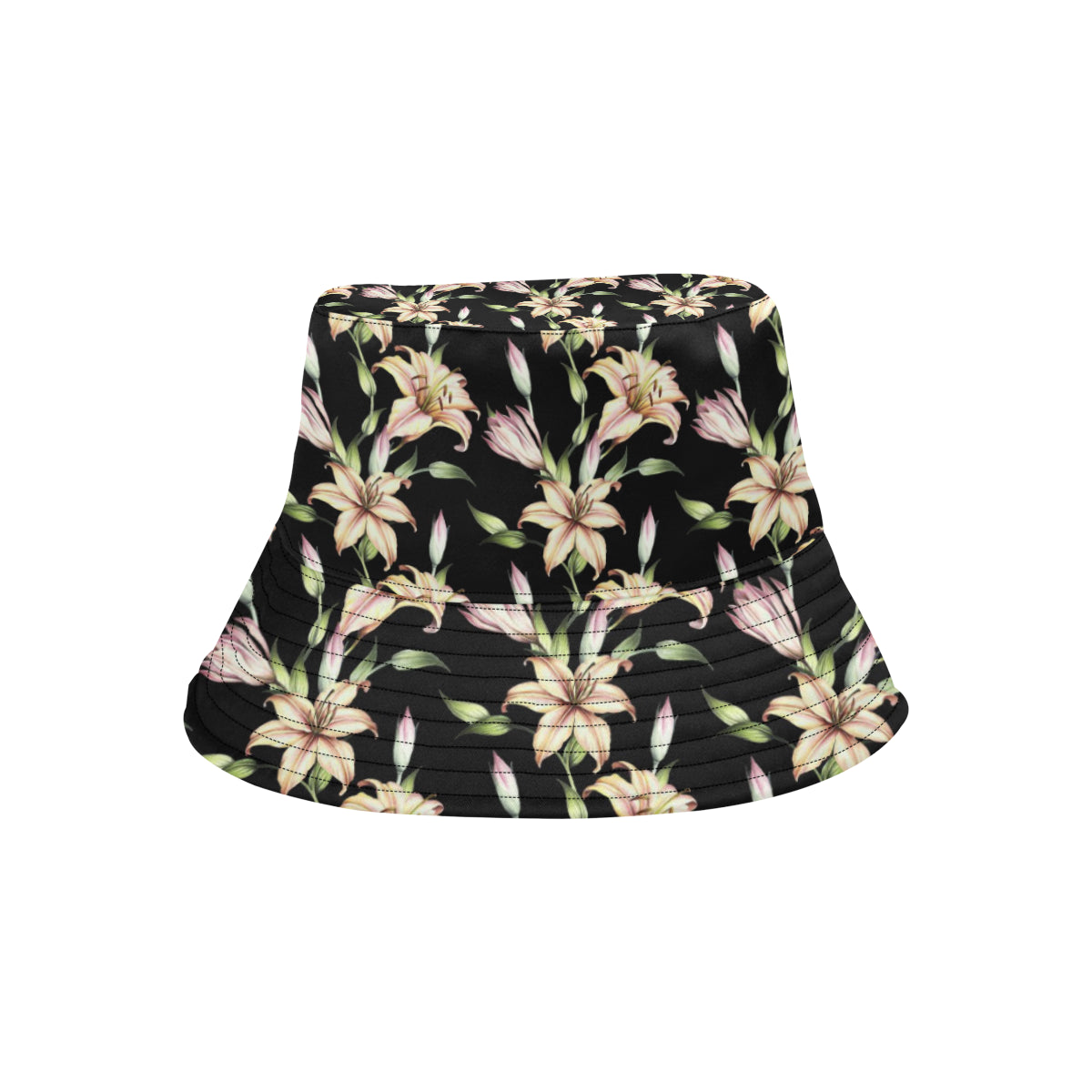 Lily Pattern Print Design LY05 Unisex Bucket Hat