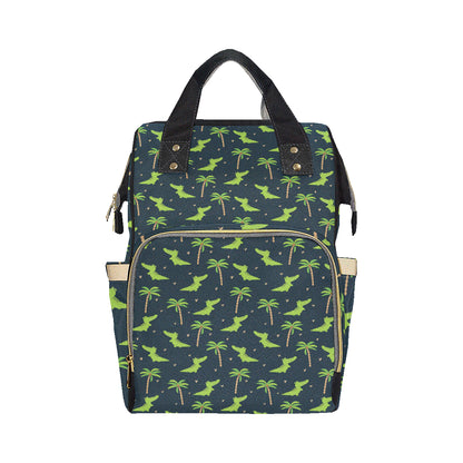 Alligator Pattern Print Design 02 Diaper Bag Backpack