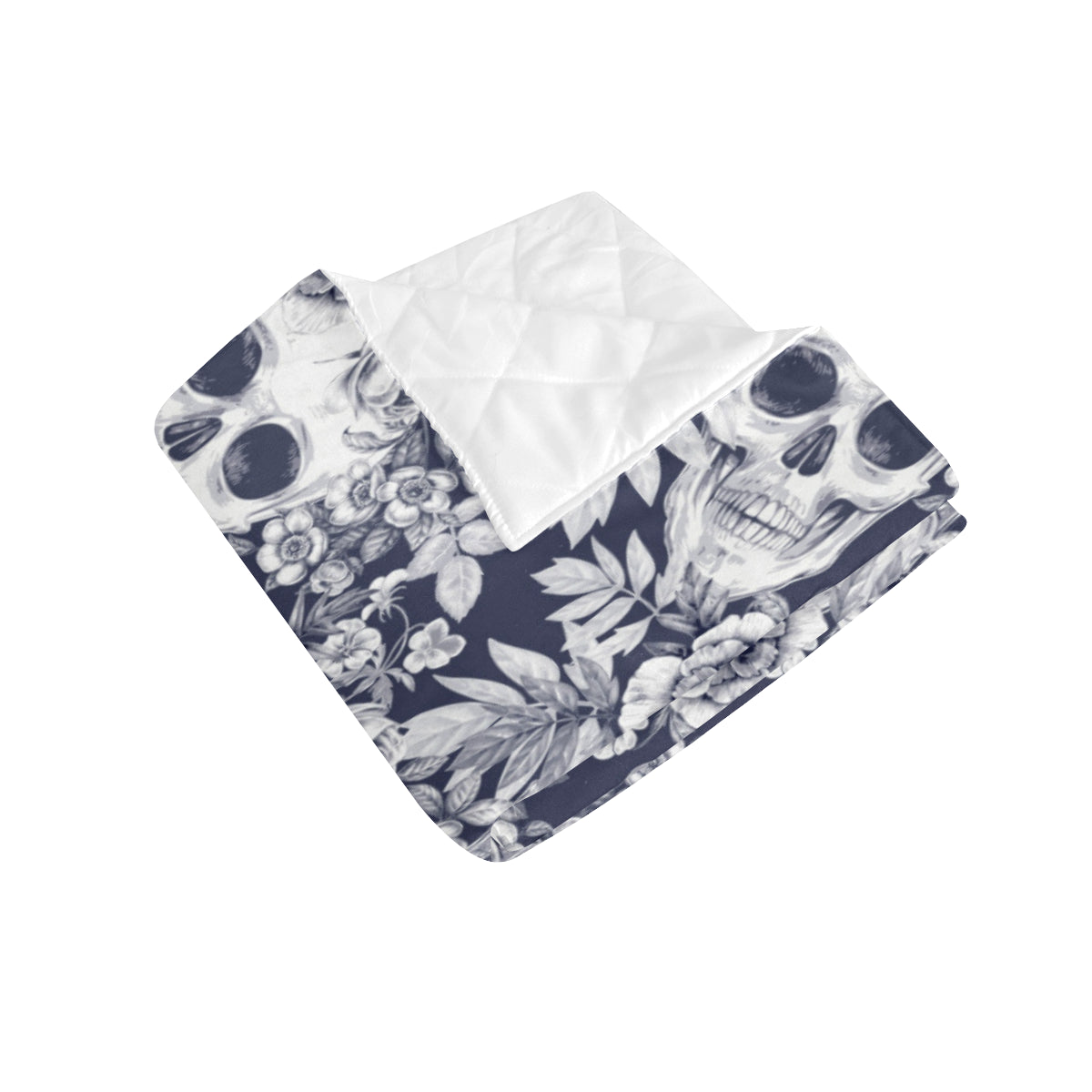 Skull Floral Beautiful Premium Quilt