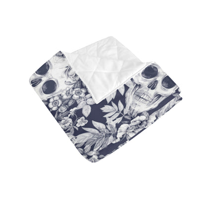 Skull Floral Beautiful Premium Quilt
