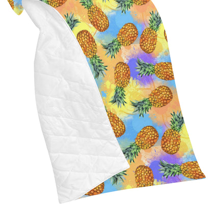Pineapple Pattern Print Design PP09 Premium Quilt