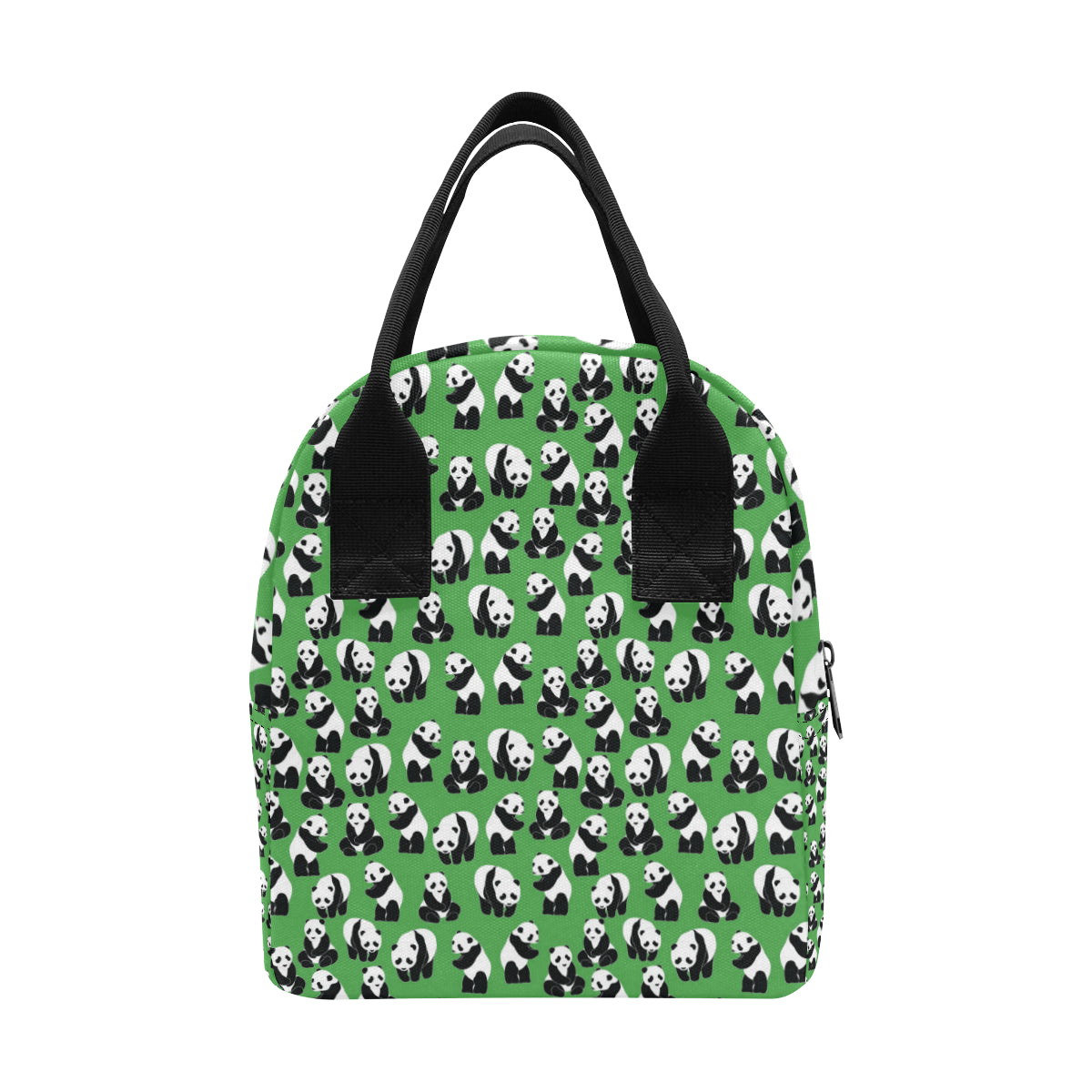 Panda Bear Pattern Themed Print Insulated Lunch Bag